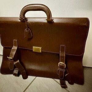 Gucci Dark Brown Leather Briefcase